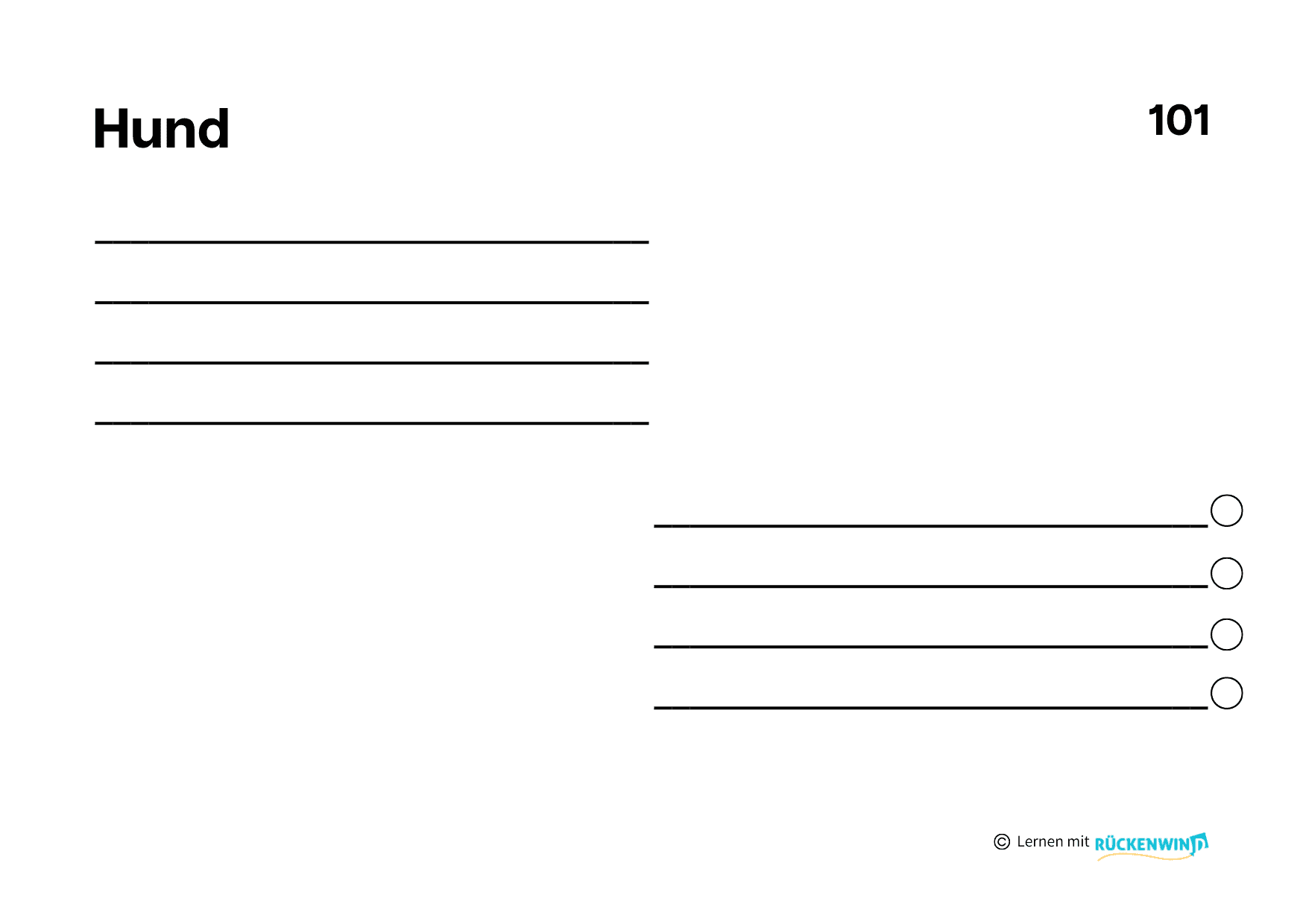 Bildkarte Rückseite